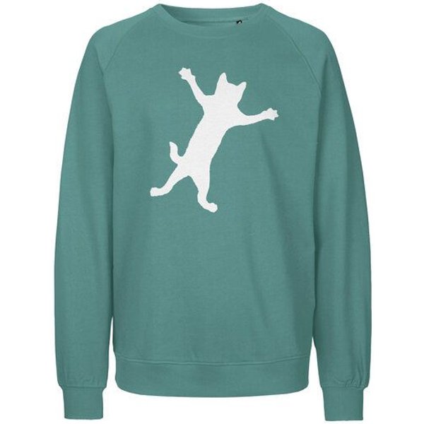 HANDGEDRUCKT "Klammerkatze" Unisex Sweatshirt Neutral