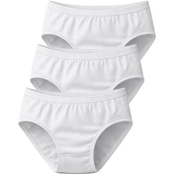 Haasis Bodywear Damen Maxi Slip m. Glanzgummi, 3er Pack, Bio Baumwolle