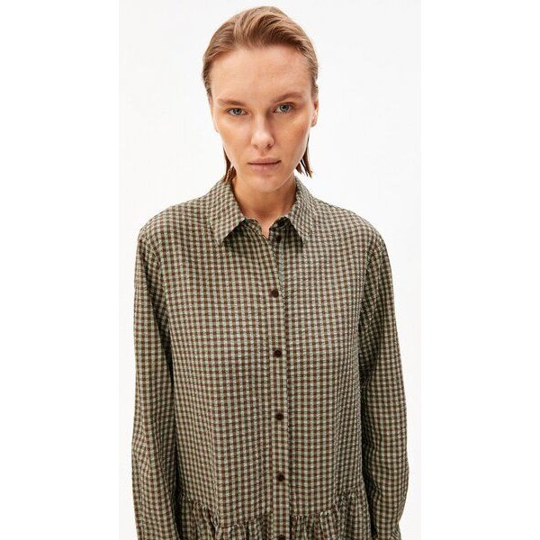 ARMEDANGELS VICHY SEERSUCKER Damen Kleid aus 100% Bio-Baumwolle