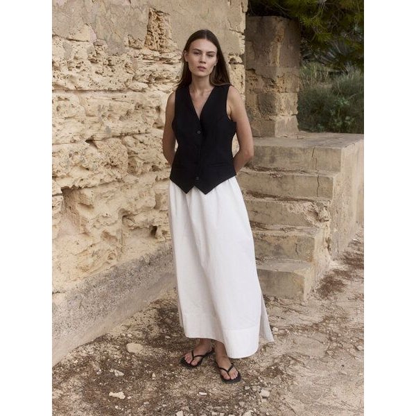 WOTE Damen Maxi Rock aus 100 % Bio-Baumwolle