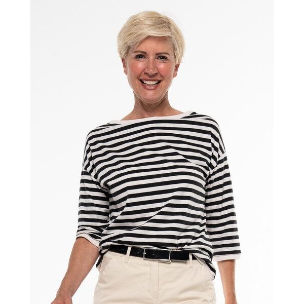 Alma & Lovis Lässiges 3/4 Arm Ringelshirt aus Organic Cotton | Ringel Longsleeve