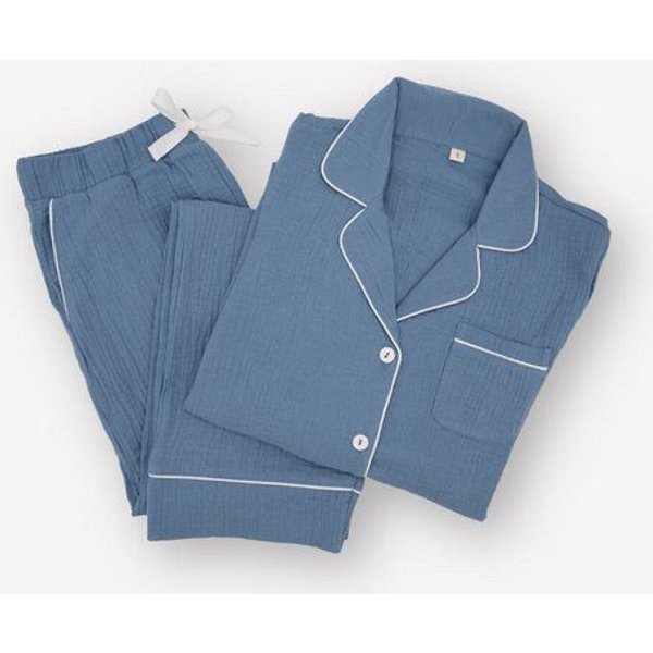 Hutch&Putch Musselin Pyjama Set 2-teilig Langarm Damen