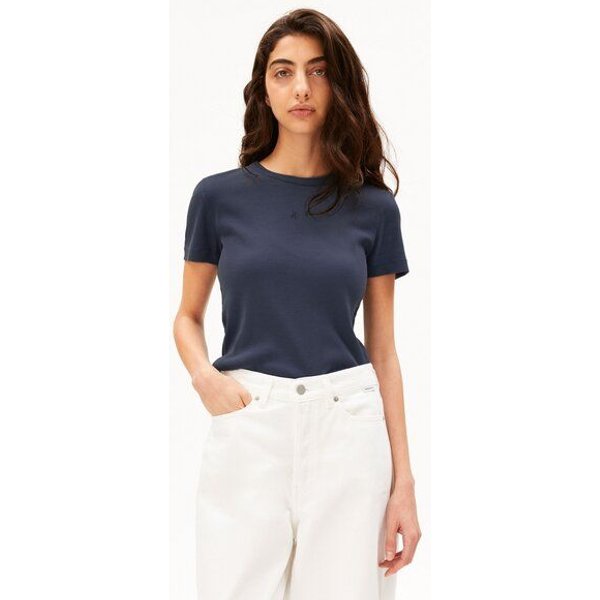 ARMEDANGELS GMT DYE RIB Damen Ripp-T-Shirt aus Bio-Baumwoll Mix