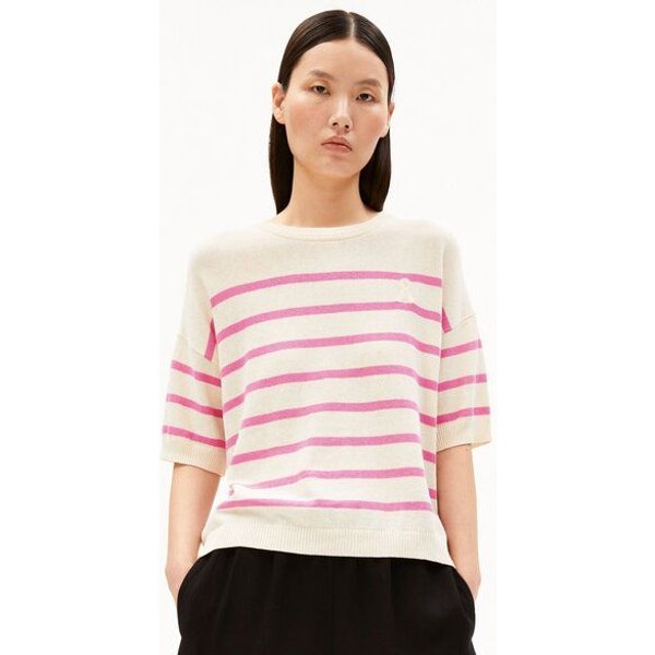 ARMEDANGELS STRIPE Damen Strickshirt aus Leinen-Mix