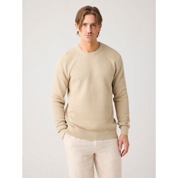 KnowledgeCotton Apparel Crewneck Strickpullover VAGN aus Bio-Baumwolle - ROC/GOTS/Vegan