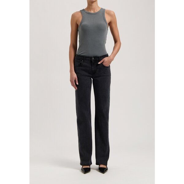 MUD Jeans Damen Jeans Straight Leg "Carry - Black Vintage"