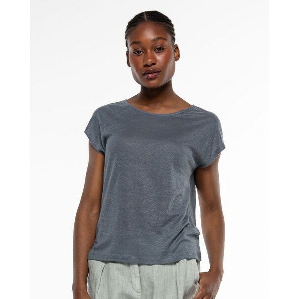 Alma & Lovis Elegantes Kurzarmshirt aus 100% Leinen-Jersey | Linen Short Pure