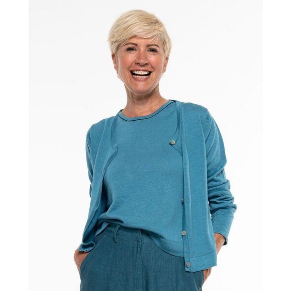 Alma & Lovis Leichter Feinstrick-Cardigan aus Leinen-Cotton-Mix | Linen Knit Jacket