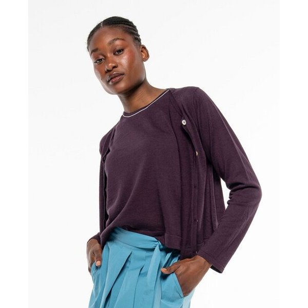 Alma & Lovis Leichter Feinstrick-Cardigan aus Leinen-Cotton-Mix | Linen Knit Jacket