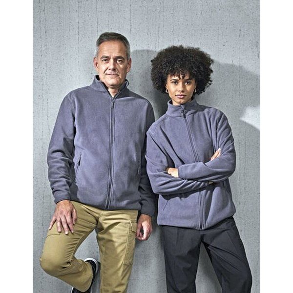B&C Unisex Fleecejacke Übergangsjacke superweich zwei Fronttaschen mit Reißverschluss bis Gr. 4XL