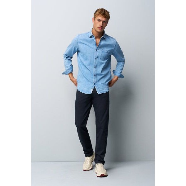 M 5 BY MEYER Chino in Mikro Struktur