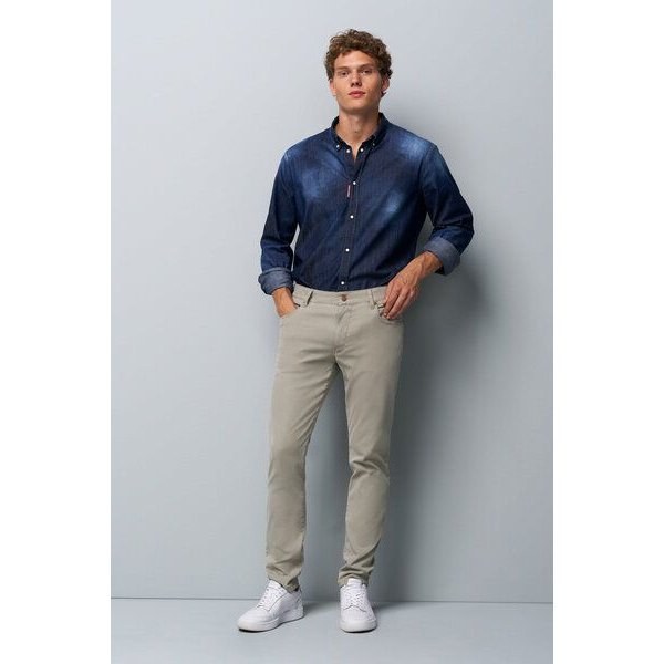 M 5 BY MEYER Chino in Mikro Struktur