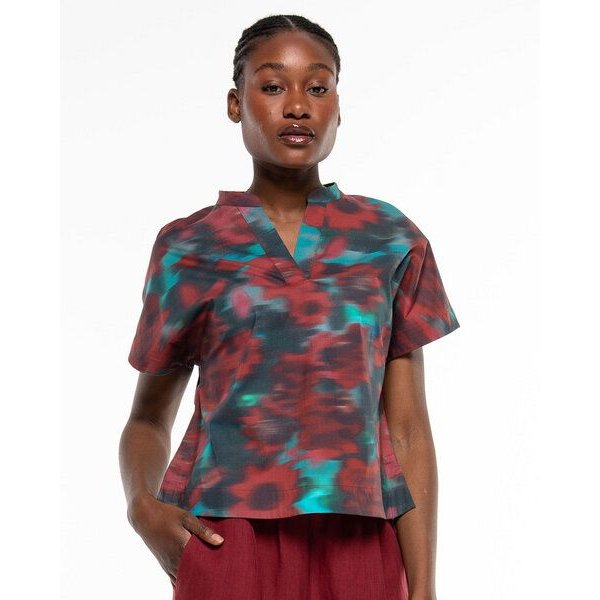 Alma & Lovis Florale Print-Bluse aus Organic Cotton | Popeline Print Blouse