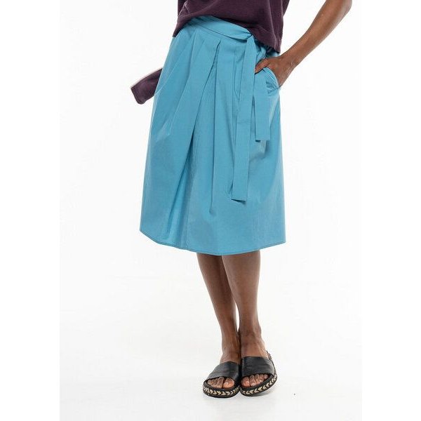 Alma & Lovis Elegant-sportiver Midi-Rock aus Organic Cotton | Popeline Skirt