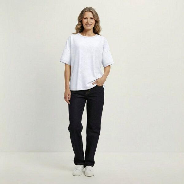YTWOO Oversized Slub T-Shirt Mid-Light