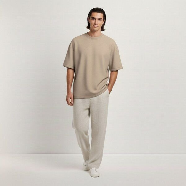 YTWOO Oversize T-Shirt French Terry Ultraheavy