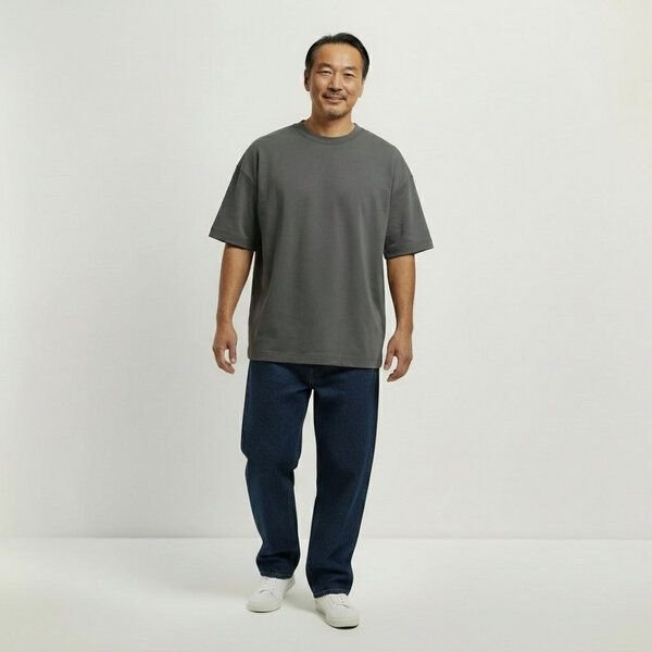 YTWOO Oversize T-Shirt French Terry Ultraheavy