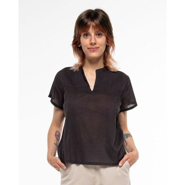 Alma & Lovis Charmantes Blusenshirt aus feinster Bio-Baumwolle | Batist Bluse
