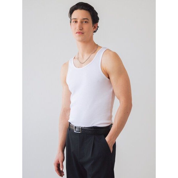 Honest Basics Herren Geripptes Tanktop aus Bio- und recycelter Baumwolle