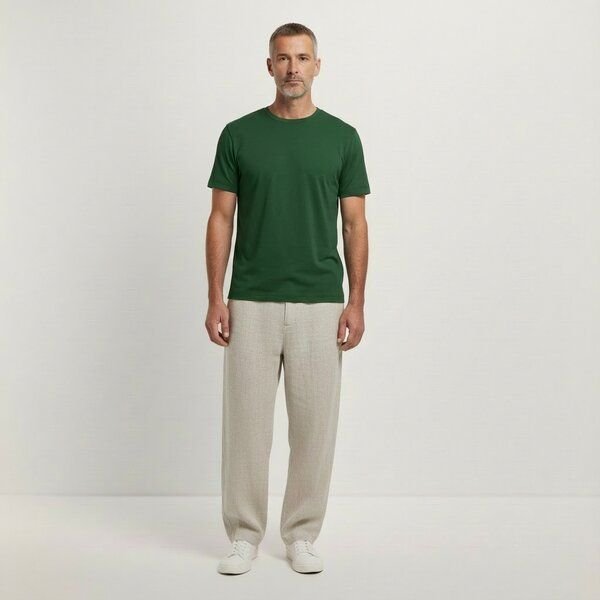 YTWOO Basic Herren T-Shirt aus gekämmter Bio-Baumwolle