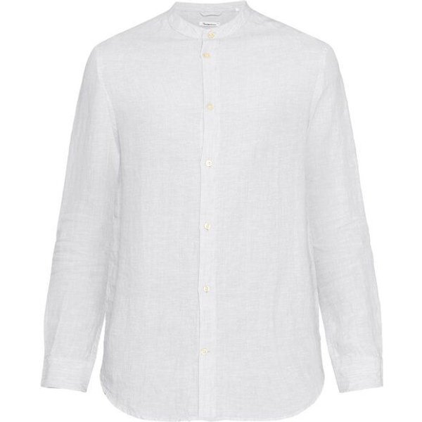KnowledgeCotton Apparel Langarm-Hemd Costum Fit Linen