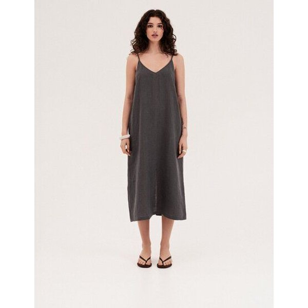 AmourLinen Leinen langes Kleid Jakarta