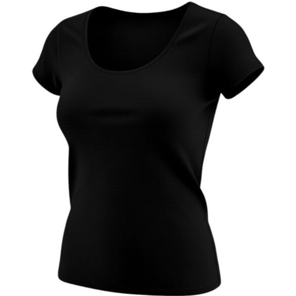 körber mode T-Shirt figurbetont superstretch mit Hanf, in Normalgröße & Kurzgröße schwarz oder weiß