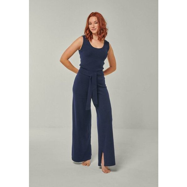 YOU LOOK PERFECT Merino Loungewear Set "Stricktop Blossom & weite Strickhose Bailey"