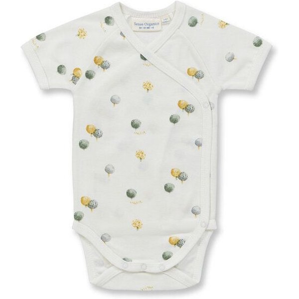 sense-organics Baby Wickelbody mit Baumdruck, Modell YGON