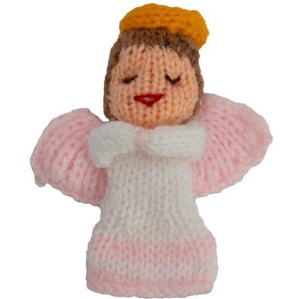 El Puente Gestrickte Fingerpuppe "Engel"