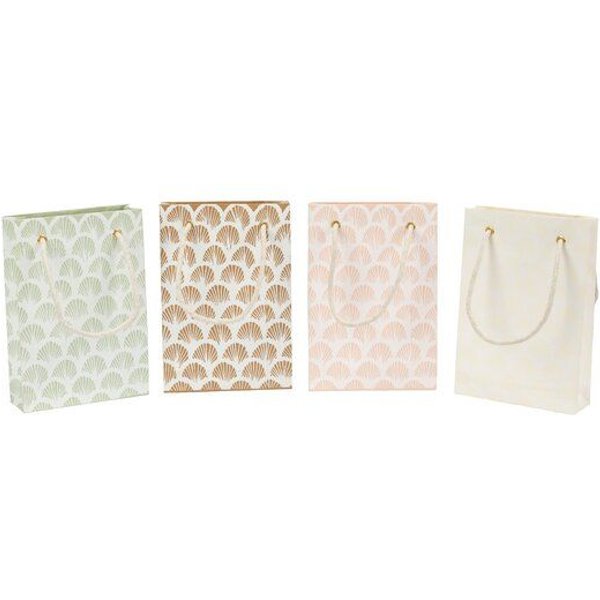 El Puente Geschenktaschen "Blätter", 4er-Set