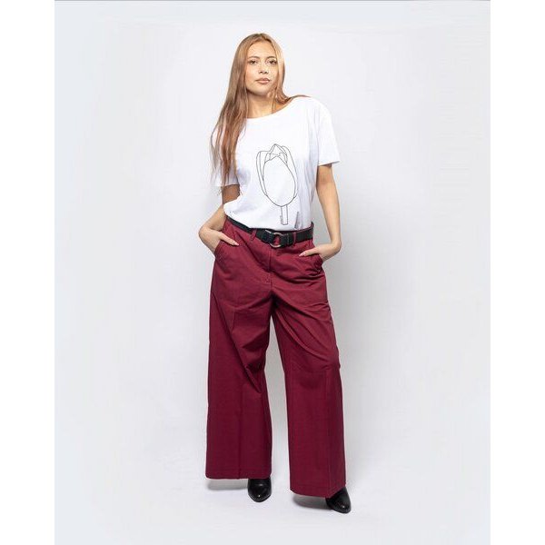 bellaLEYK Culotte „See Flowers“ aus weinroter Bio-Baumwolle