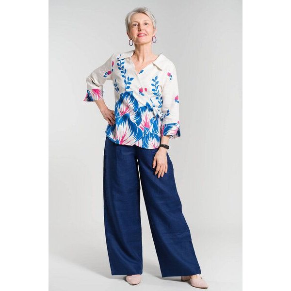 Nevice Wickelbluse aus Leinen Frida