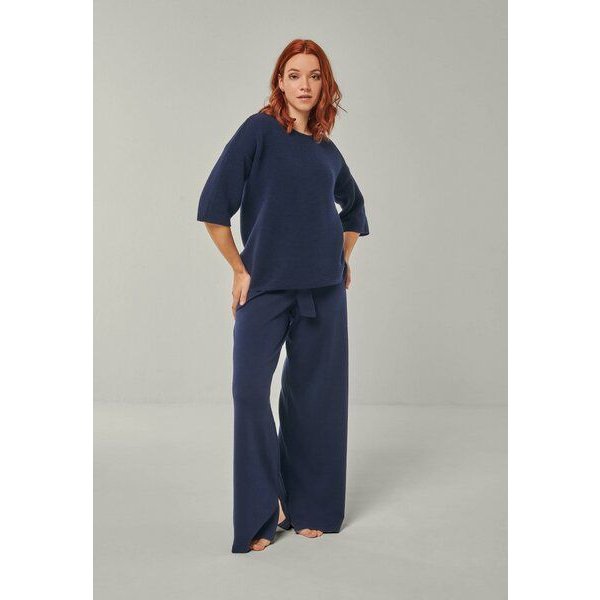 YOU LOOK PERFECT Merino Loungewear Set „Strickpullover Fay & Strickhose Bailey"