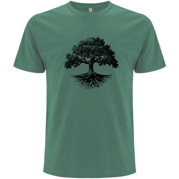 Spreecult Baum - Bio und Fair - Männer Unisex T-Shirt - Baumwurzel