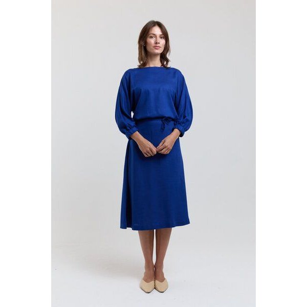 AYANI Andrea Midi Sommerkleid aus ECOVERO & Leinen