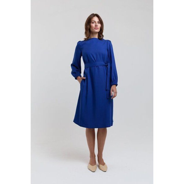 AYANI Mia | Elegantes Midi Langarm Kleid aus ECOVERO