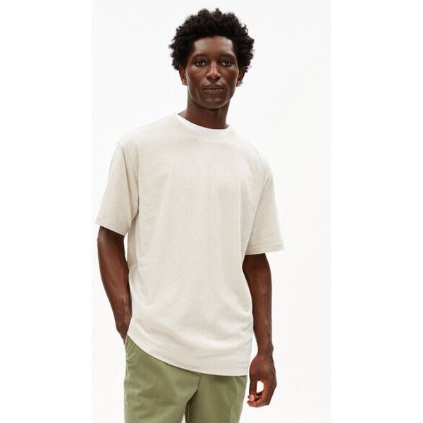 ARMEDANGELS MAARKOS LINEN Herren T-Shirt aus Baumwoll-Leinen-Mix