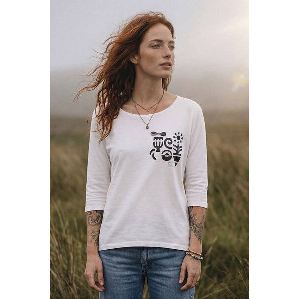 Bluse Albero Heart aus Baumwolle mit KOKOworld-Print