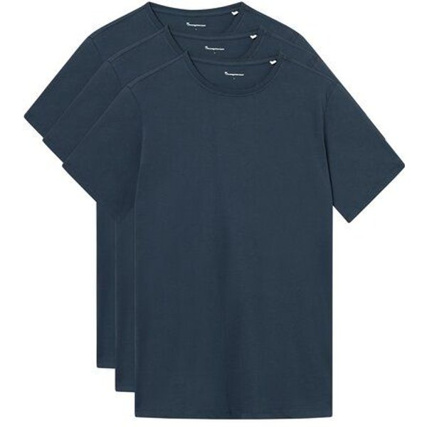 KnowledgeCotton Apparel 3-Pack Basic T-Shirts aus Bio-Baumwolle
