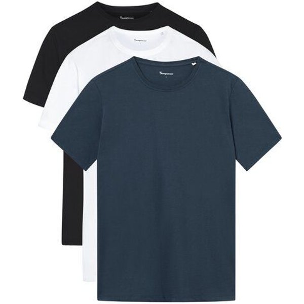 KnowledgeCotton Apparel 3-Pack Basic T-Shirts aus Bio-Baumwolle