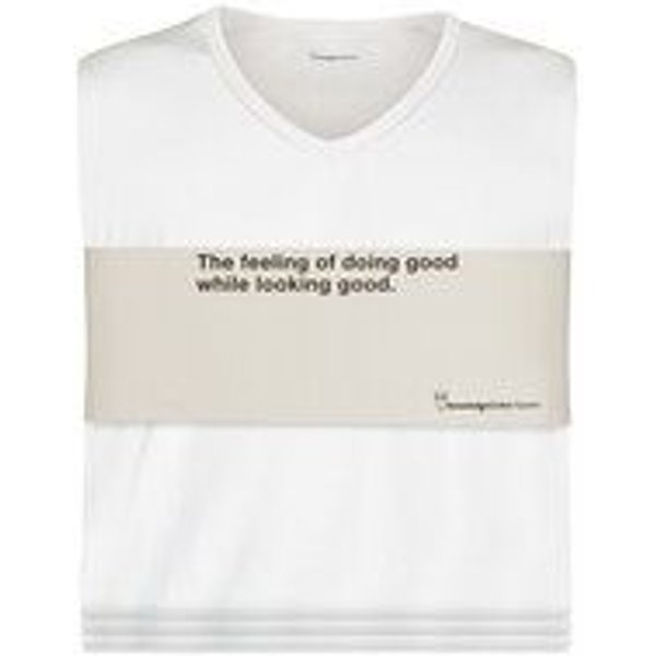 KnowledgeCotton Apparel 3-Pack Basic T-Shirts mit V-Ausschnitt aus Bio-Baumwolle