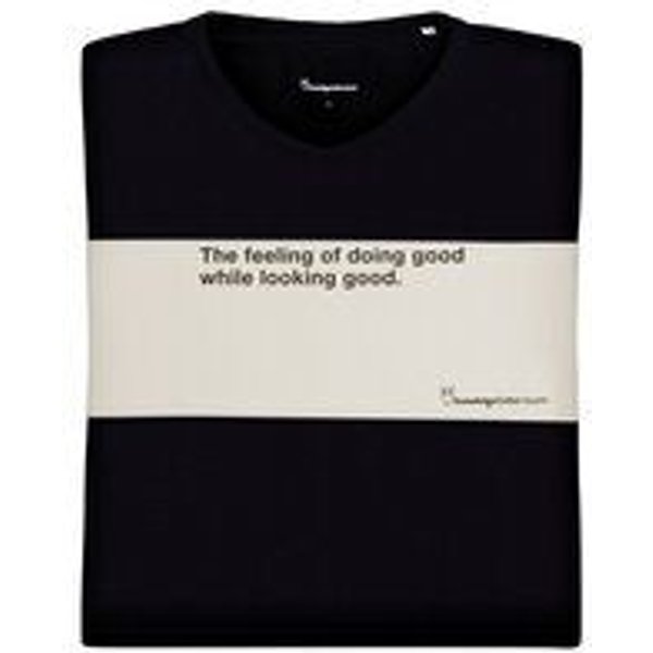 KnowledgeCotton Apparel 3-Pack Basic T-Shirts mit V-Ausschnitt aus Bio-Baumwolle