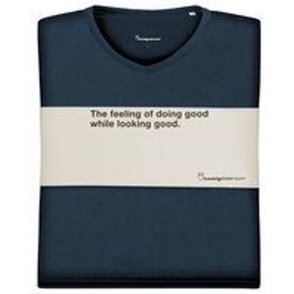 KnowledgeCotton Apparel 3-Pack Basic T-Shirts mit V-Ausschnitt aus Bio-Baumwolle