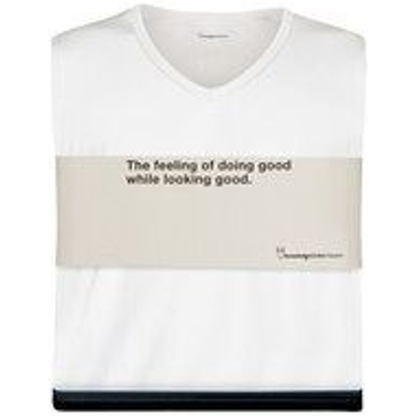 KnowledgeCotton Apparel 3-Pack Basic T-Shirts mit V-Ausschnitt aus Bio-Baumwolle