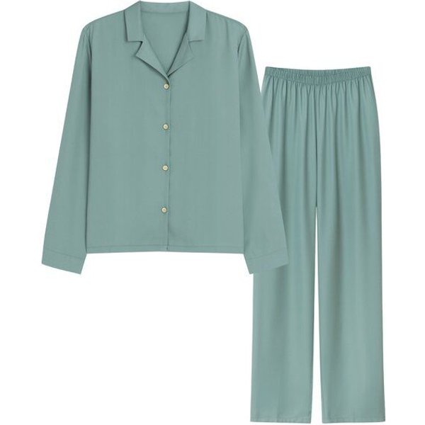 AGA.PIE Damen Pyjama-Set Langarm aus 100% Lyocell aus Bambuscellulose