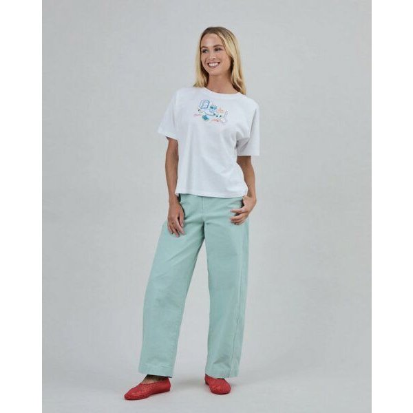 Brava Fabrics Chiringuito Embroidery Oversize T-Shirt Weiß