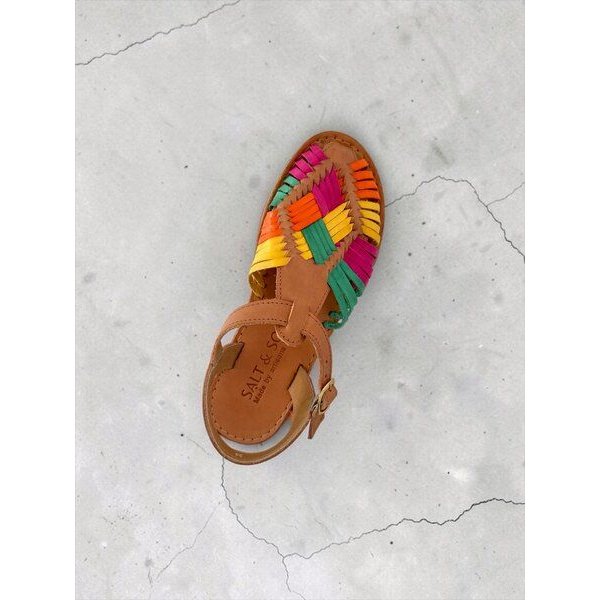 Salt and Sohle Leder Huarache Sandalen für Damen | GRANADILLA