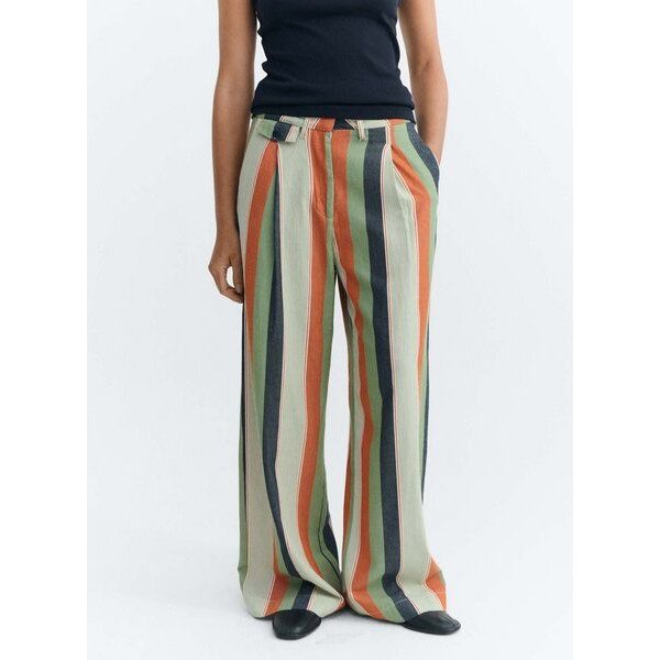 thinking mu Damen Hose - Striped Pat Pants - aus Bio-Baumwolle