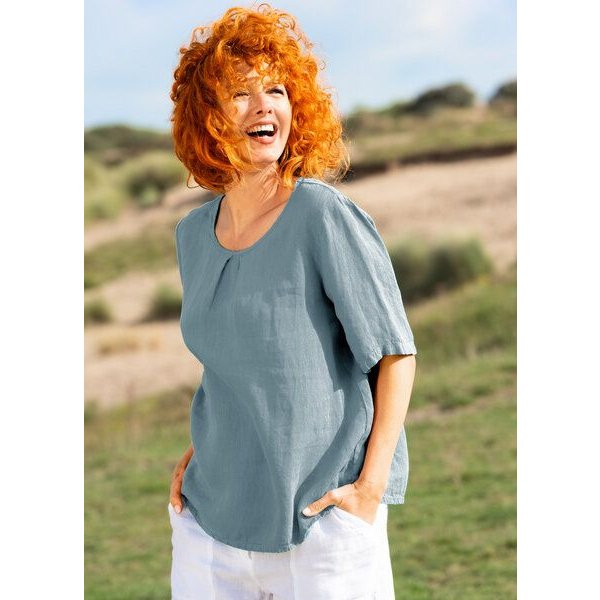Heidekönigin Leinen Blusenshirt